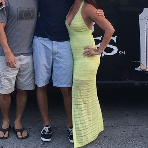 Victoria secret crochet maxi dress small..